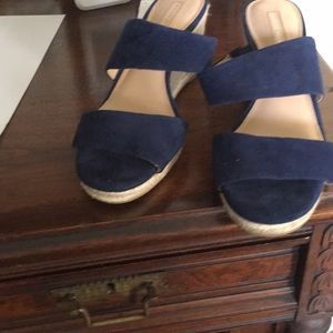 Suede Antonio Melanie wedge. Heals  suede .  excellent condition.Size 8.5. Navy